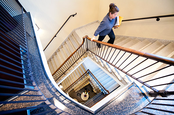 Harned Hall&amp;#039;s Renovated Stairwell