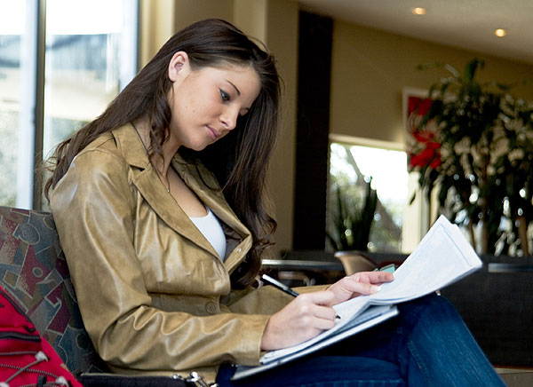 Girl studying in Union