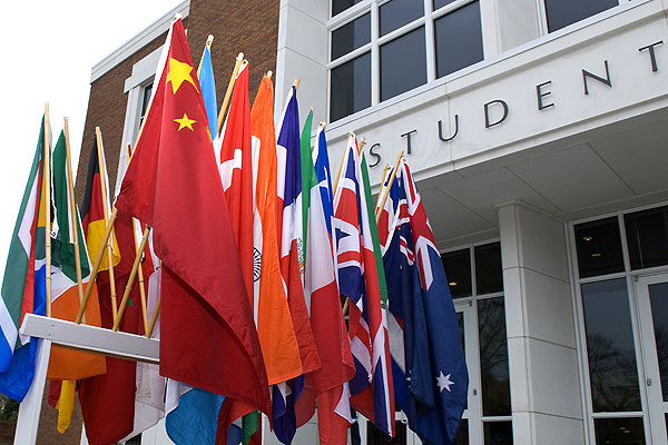 Study Abroad Fair flags