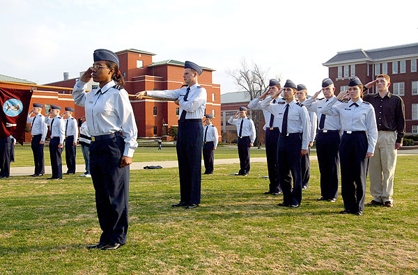 Air Force ROTC goes through drills