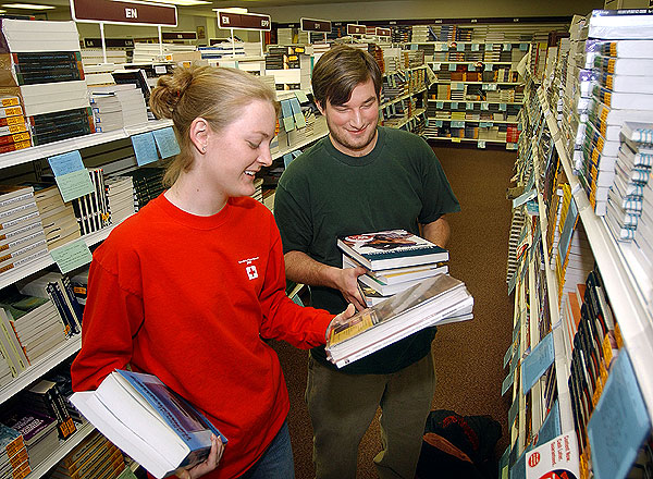 Students buying books for new semester