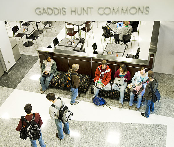 Students at union foyer