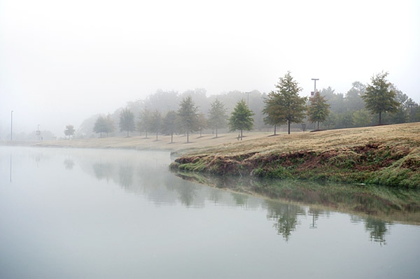 Foggy morning at Chadwick Lake