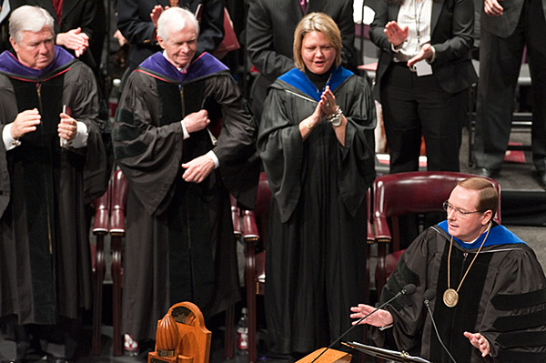 Mark Keenum serving as the 19th chief executive of MSU