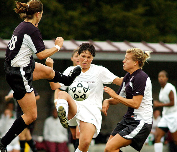 Soccer action vs South Carolina