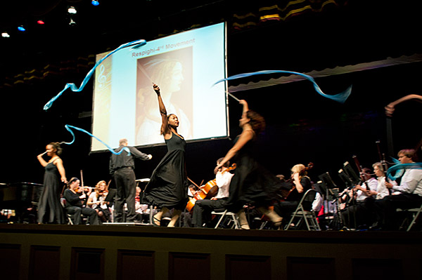 Symphony and Terpsichore perform for kids