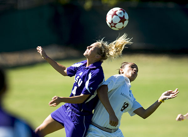 Soccer action vs LSU