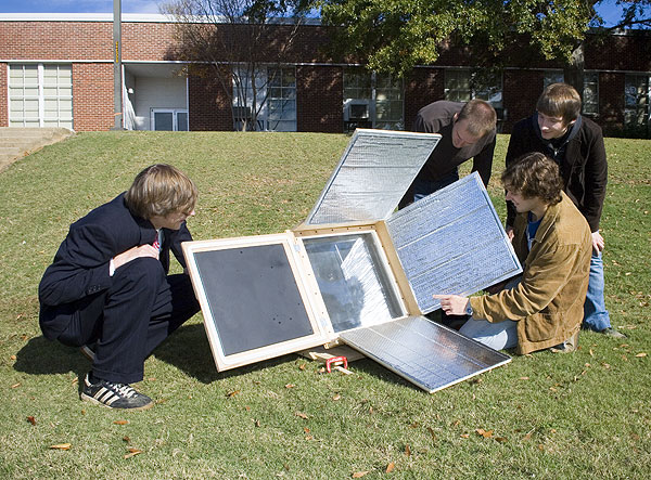 Architecture students build solar heaters