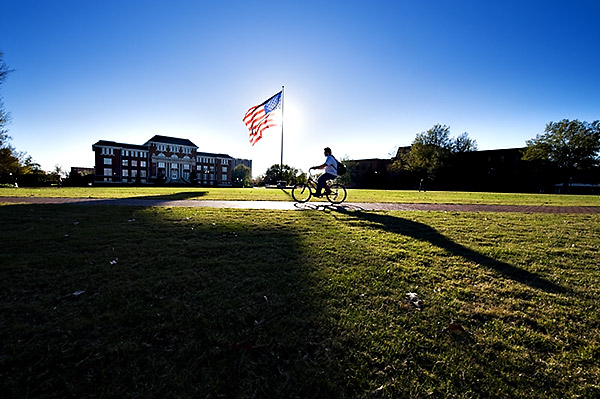 Drill Field with long fall shadows