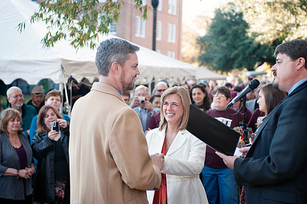 Professors Marry at Tailgate Wedding