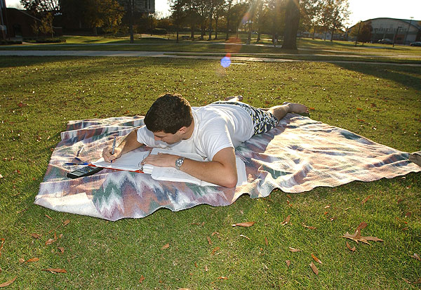 Sunbathing in November