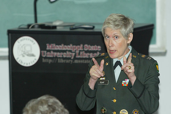 Col. Slay addresses womens group