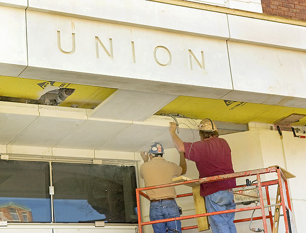 Stone work at union