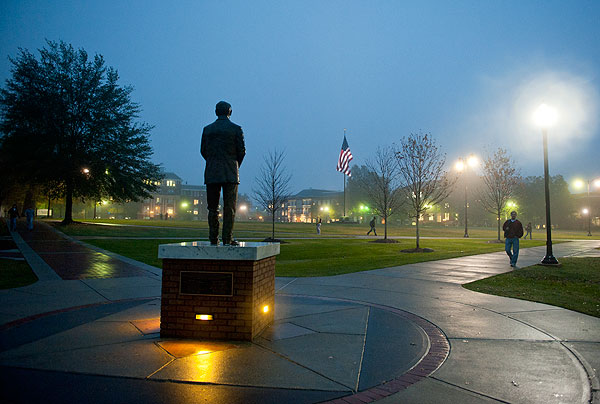 Drill Field with mist and fog