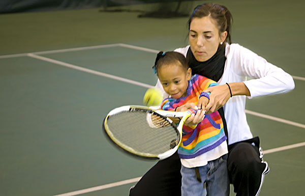 Project IMPACT children with tennis team