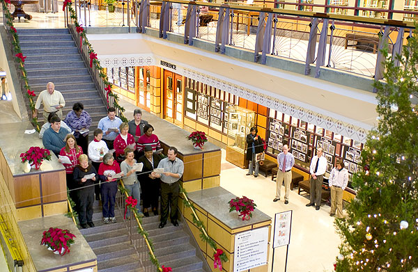 Library Christmas tree lighting