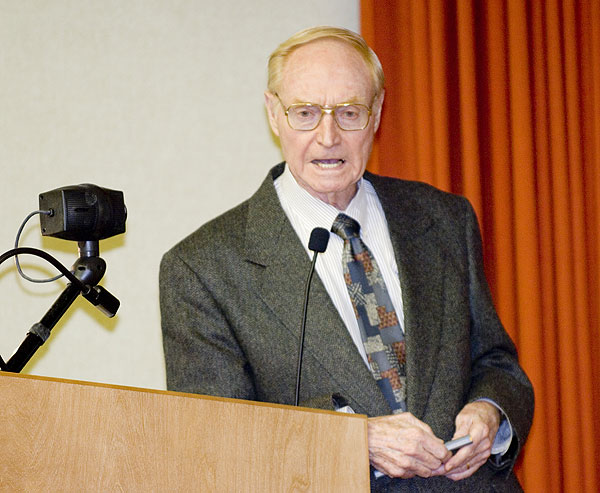 Jim Flanagan speaks at Simrall Auditorium