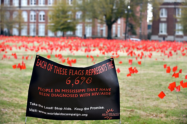 World AIDS Day flags