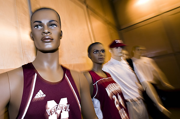 Mannequins at Templeton Athletic Academic Center