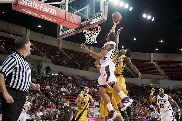 Battling for the basketball