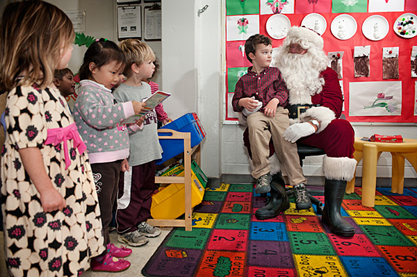 Santa Visits Aiken Village