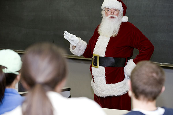 Santa teaches class