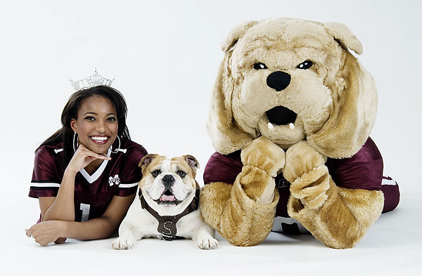 Miss MSU Danielle Smith poses with bullys