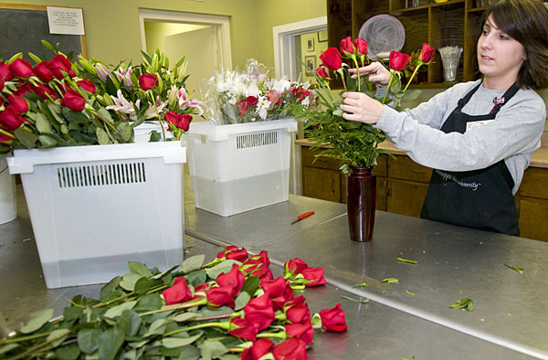 The University Florist prepares for Valentine&amp;amp;amp;#039;s Day