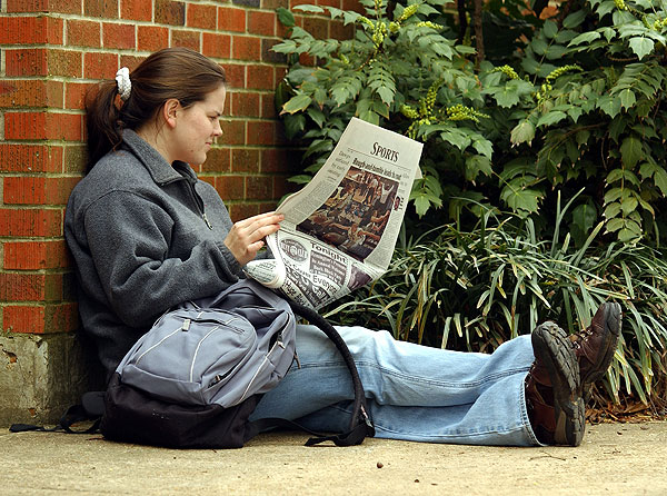 Reading Reflector near Walker Engineering building