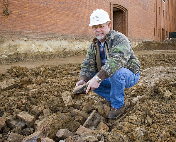 Old Main brick found at McCool Hall expansion site