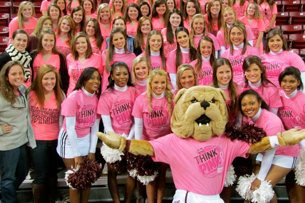 ZTAs Think Pink at Women&amp;amp;amp;#039;s Basketball Game