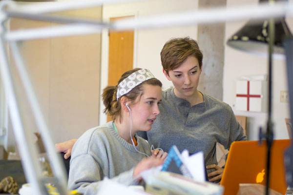 Architecture students working in Giles