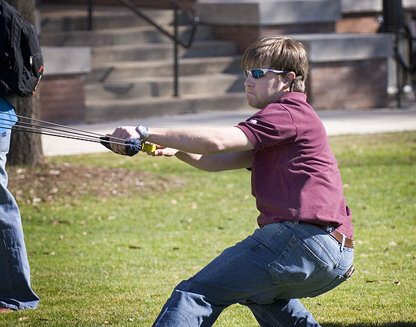 Engineering Week balloon shooting competition