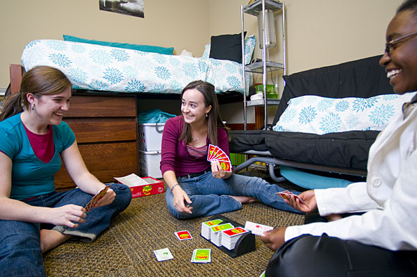 Playing Card game in Griffis Hall