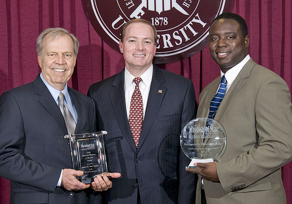 Alumni award winners with Keenum