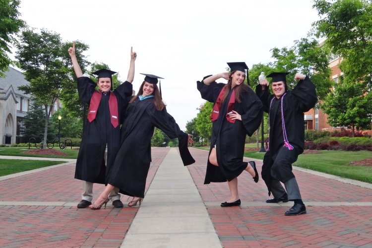 Graduates on Old Main