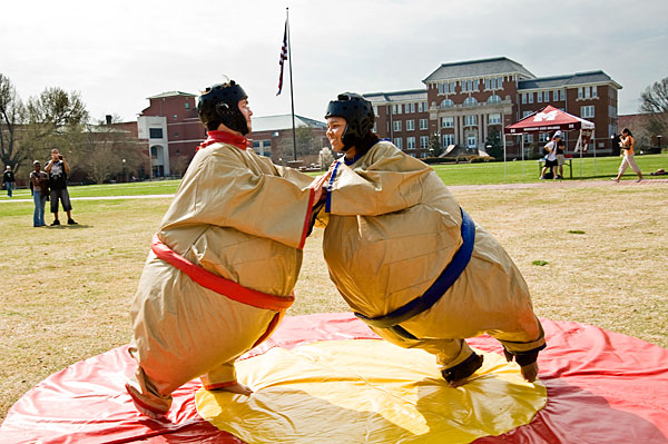 Sumo Wrestling on the Drill Field