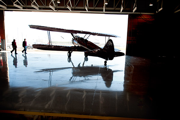 Stearman biplane at Raspet