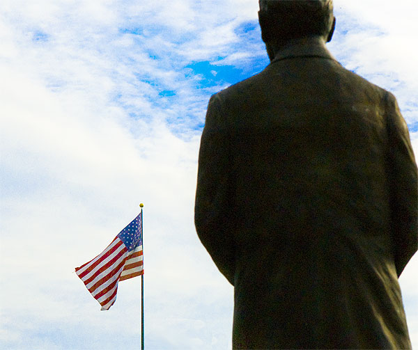 Drill field Montgomery Statue