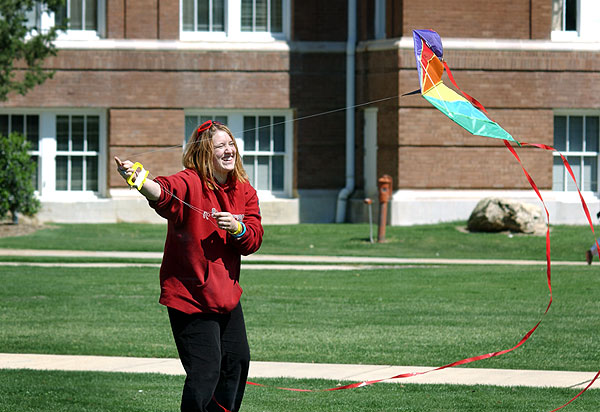 Kite flying on the Drill Field