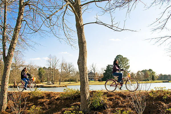 Biking on Eckies Pond