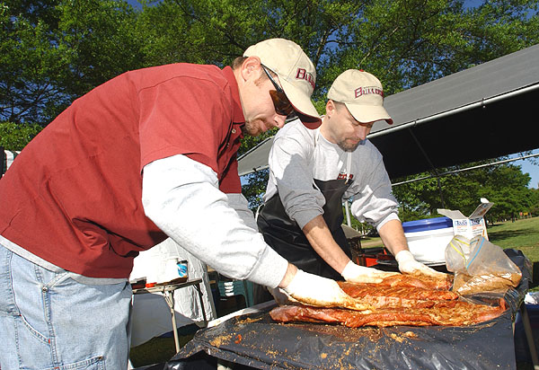 Barbequing for Super Bulldog Weekend