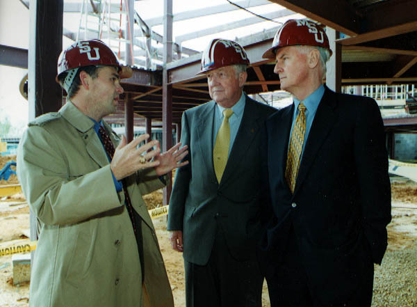 Hunter Henry at alumni building site