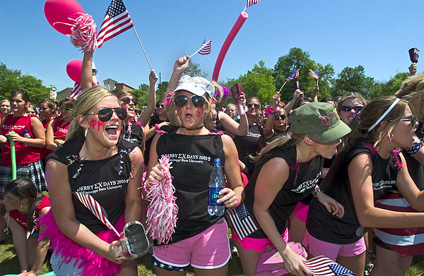 Sororities exhibit high spirits during Derby Days