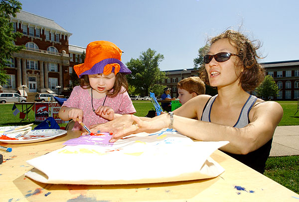 Painting handbag for Earth Day