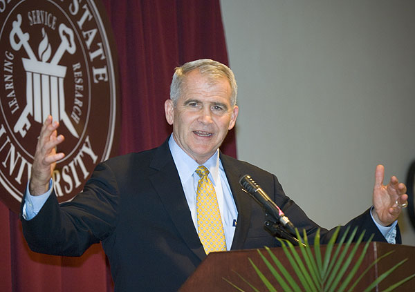 Oliver North speaks at Insurance Day