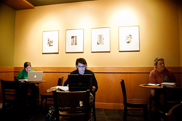 Finals studying in Starbucks