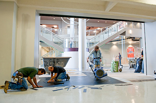 Basketball practice facility construction