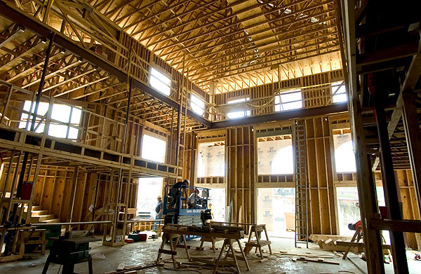 Roy Ruby Lobby -- New Residence Hall under construction