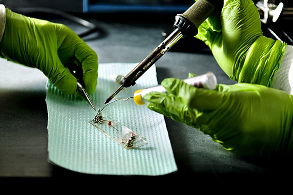 Chemical Engineering lab soldering